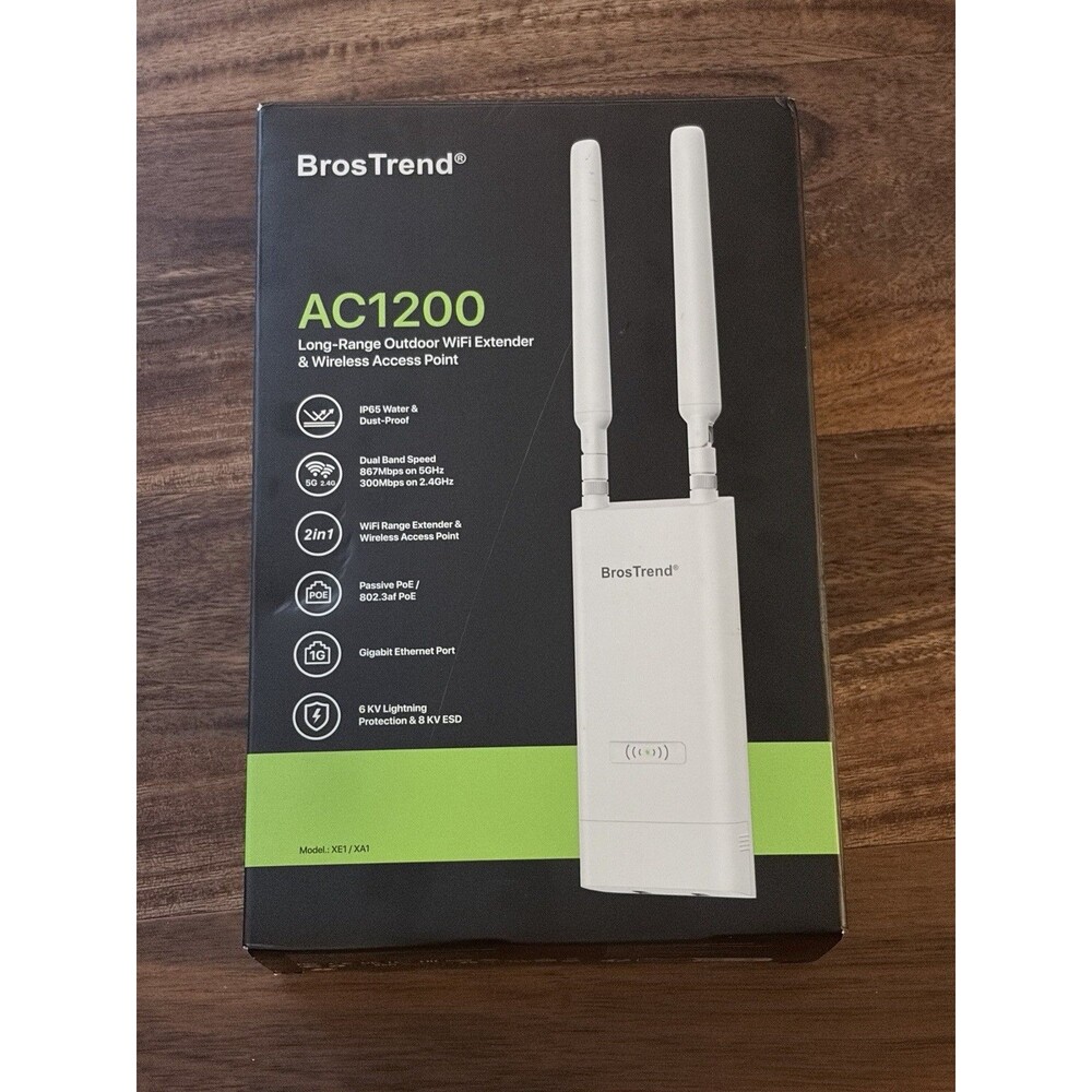 BrosTrend AC1200 Dual-Band WiFi Extender MU-MIMO Beamforming Gigabit